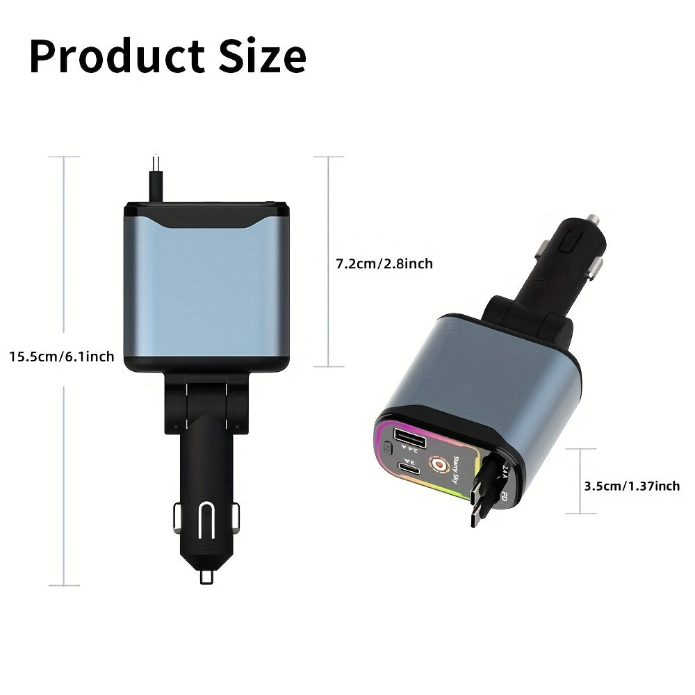 4-in-1 USB-C Fast Car Charger Adapter