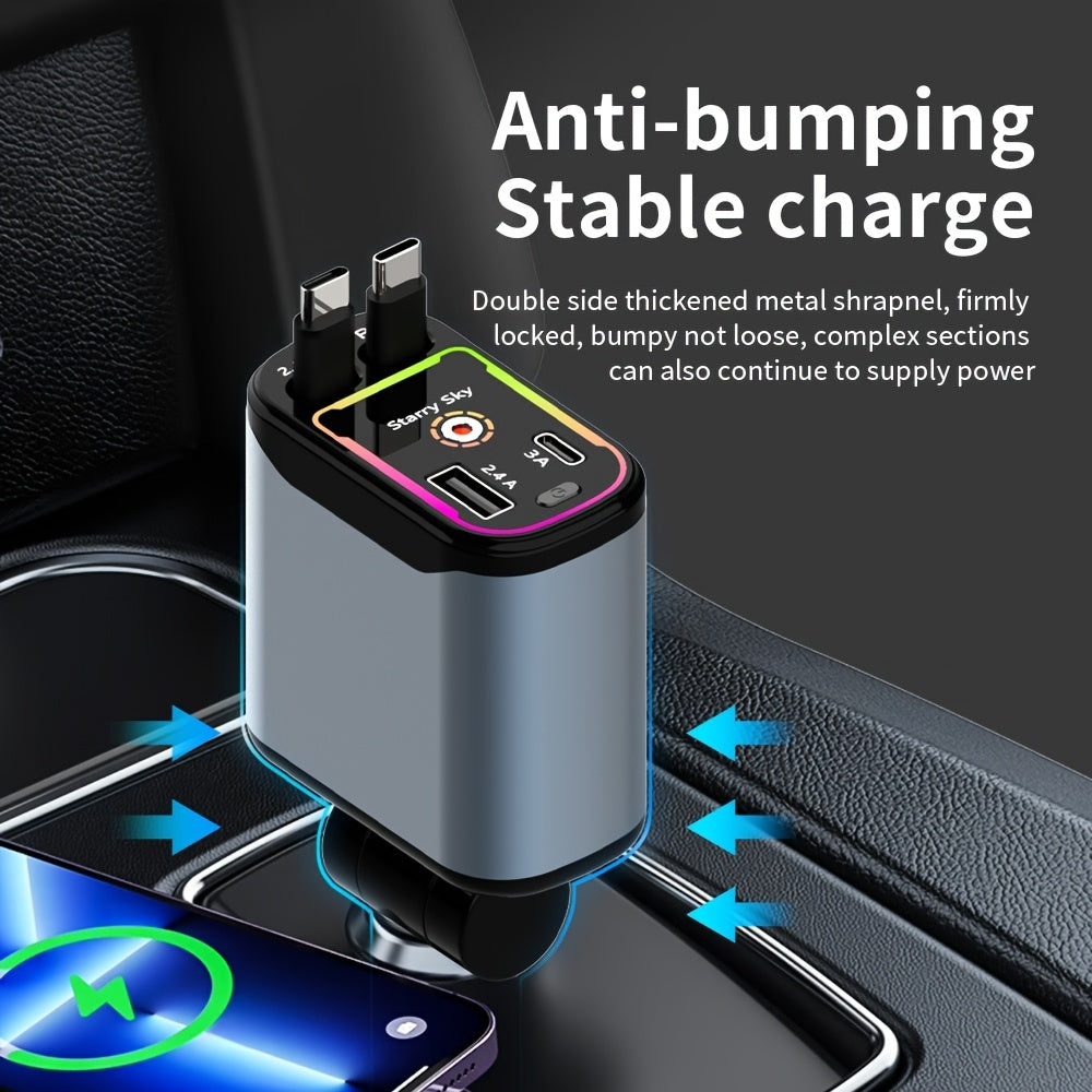 4-in-1 USB-C Fast Car Charger Adapter