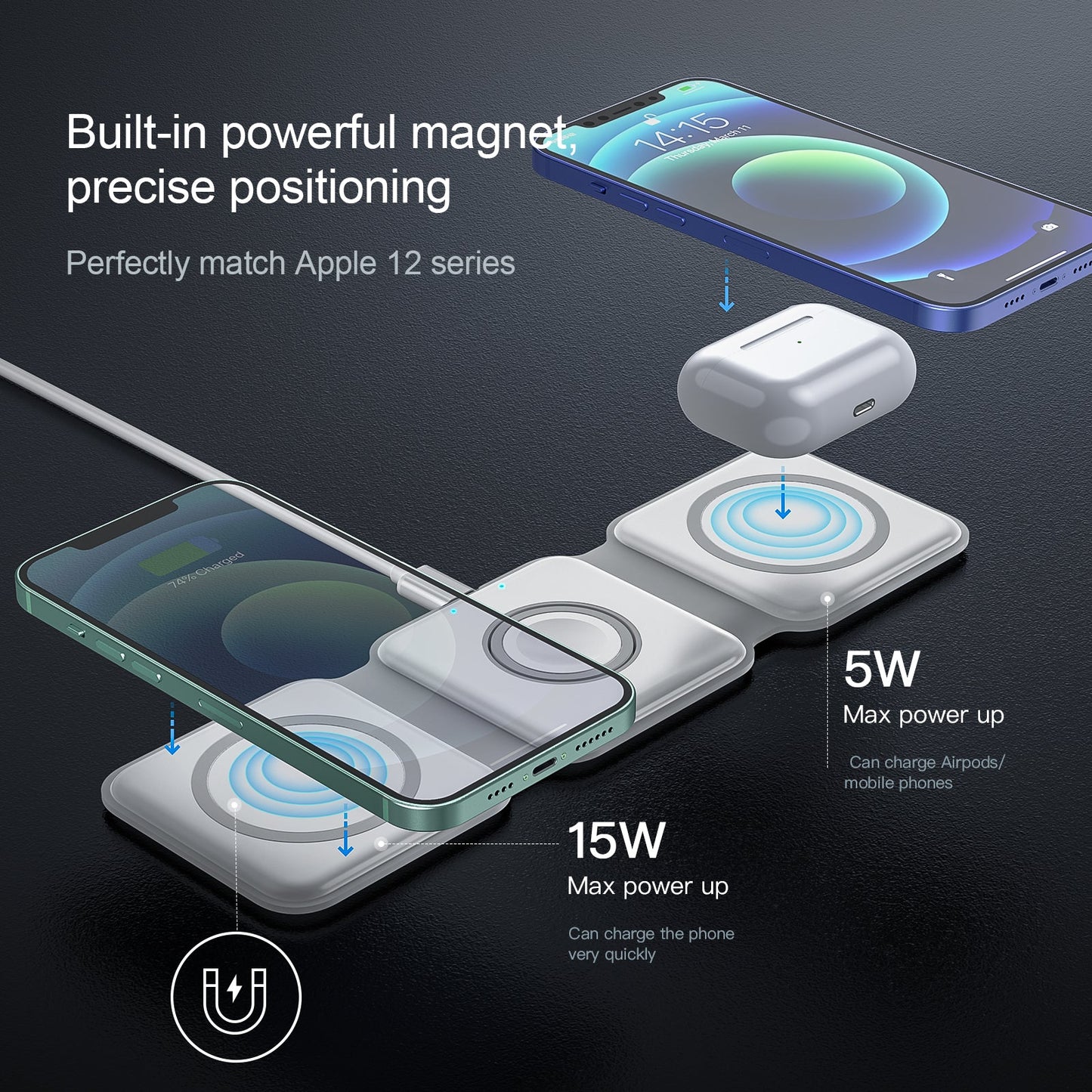 3 in 1 Wireless Charging Station
