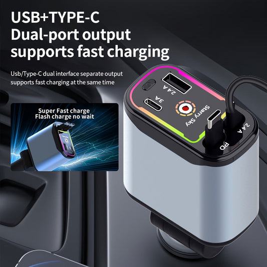 4-in-1 USB-C Fast Car Charger Adapter
