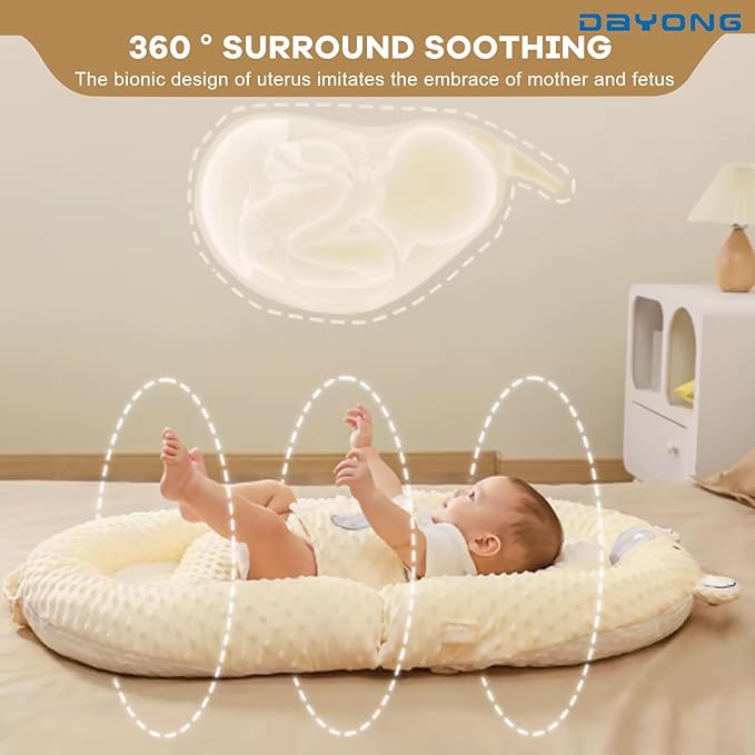 Premium Baby Sleeping Nest – Portable Breathable Baby Lounger for Newborn Comfort