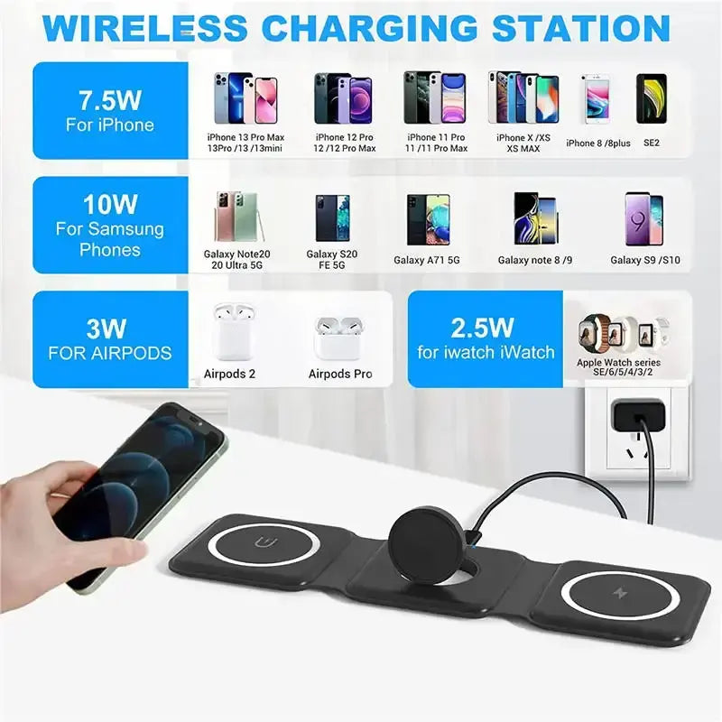 3 in 1 Wireless Charging Station