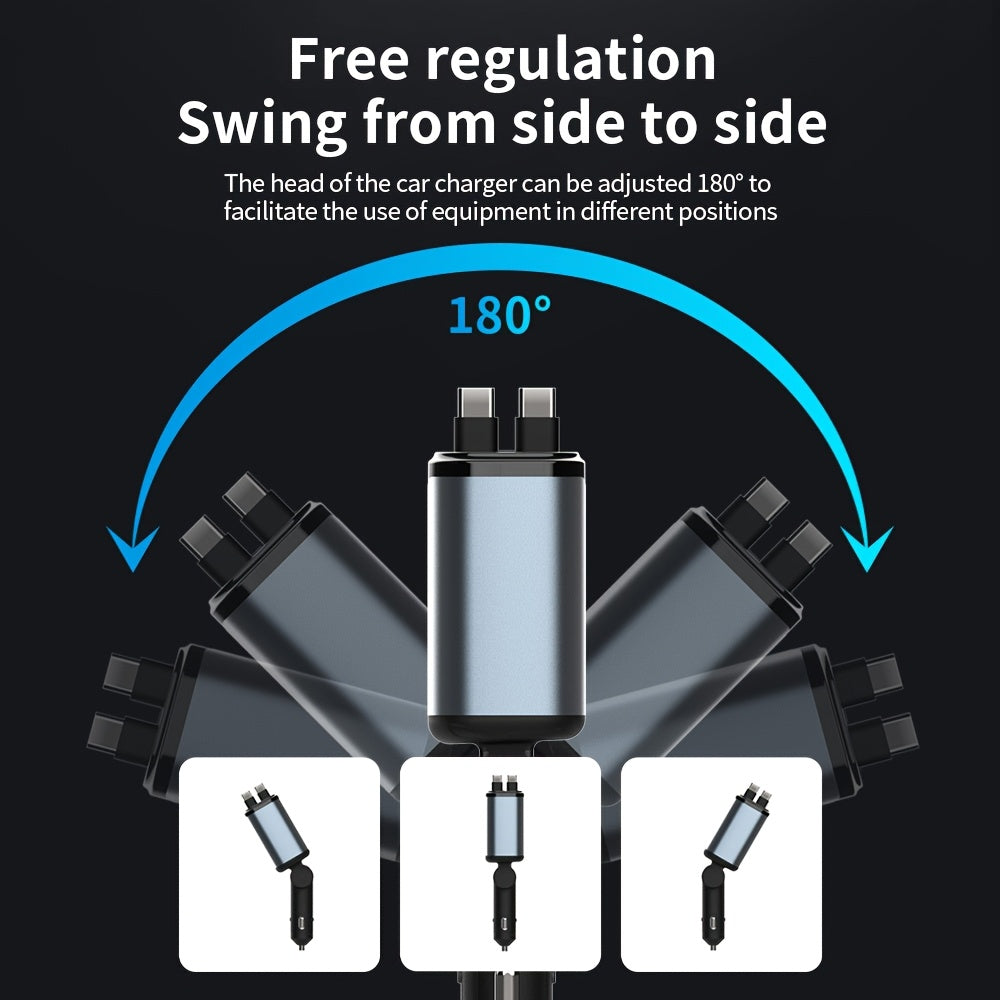 4-in-1 USB-C Fast Car Charger Adapter