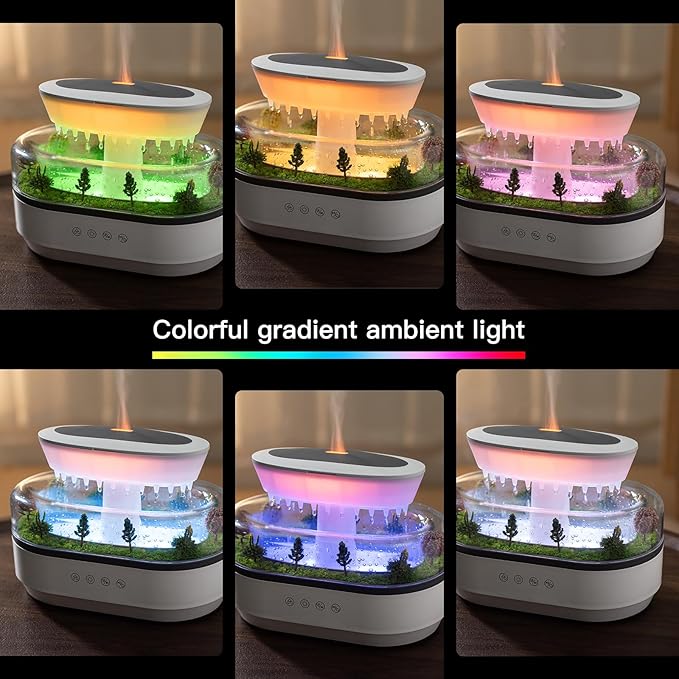 Raindrop Aroma Diffuser – Ultrasonic Essential Oil Humidifier with LED Mood Lights