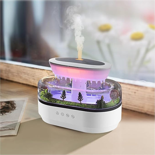 Raindrop Aroma Diffuser – Ultrasonic Essential Oil Humidifier with LED Mood Lights