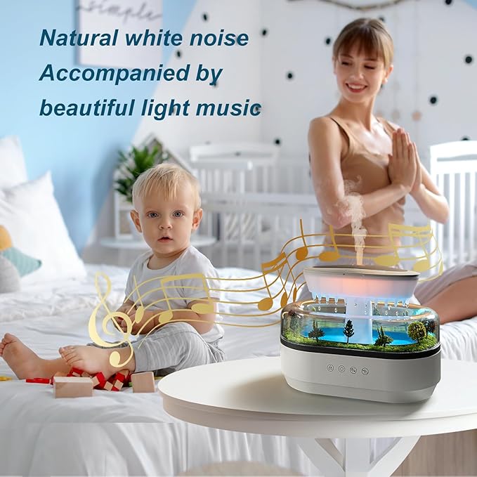 Raindrop Aroma Diffuser – Ultrasonic Essential Oil Humidifier with LED Mood Lights